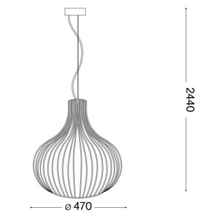 Ideal Lux - Lámpara colgante ONION 1xE27/60W/230V diá. 47 cm