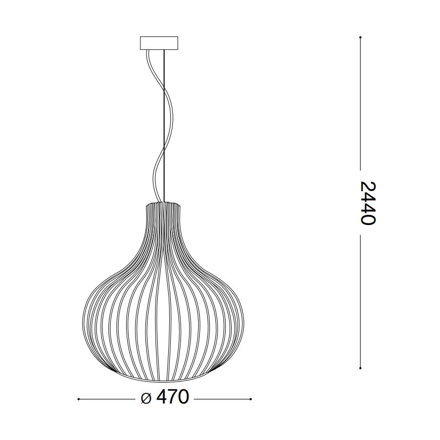 Ideal Lux - Lámpara colgante ONION 1xE27/60W/230V diá. 47 cm