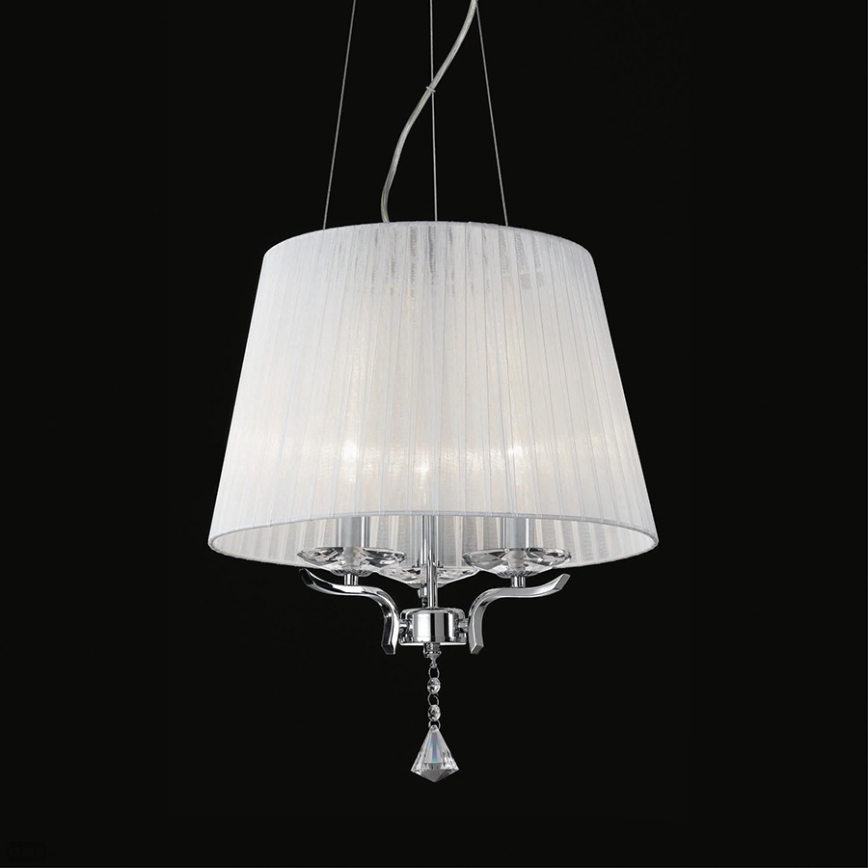 Ideal Lux - Araña de cristal PEGASO 3xE14/28W/230V diá. 40 cm cromo brillante