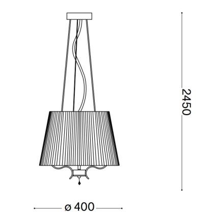 Ideal Lux - Araña de cristal PEGASO 3xE14/28W/230V diá. 40 cm dorado
