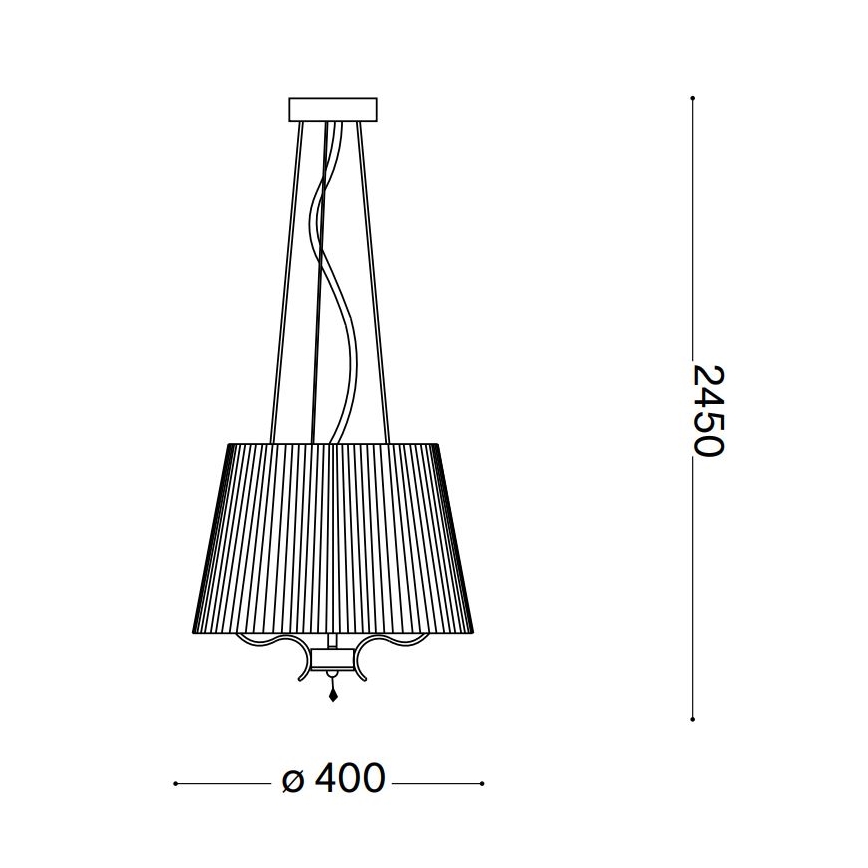 Ideal Lux - Araña de cristal PEGASO 3xE14/28W/230V diá. 40 cm dorado