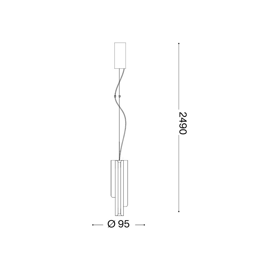 Ideal Lux - Lámpara colgante LED regulable con cable DORICA 3xLED/9W/230V IRC 90 Ø 9,5 cm latón