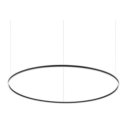 Ideal Lux - Lámpara colgante LED regulable con cable ORACLE SLIM LED/77W/230V 3000K CRI 90 Ø 150 cm negra