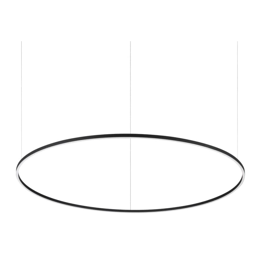 Ideal Lux - Lámpara colgante LED regulable con cable ORACLE SLIM LED/77W/230V 3000K CRI 90 Ø 150 cm negra