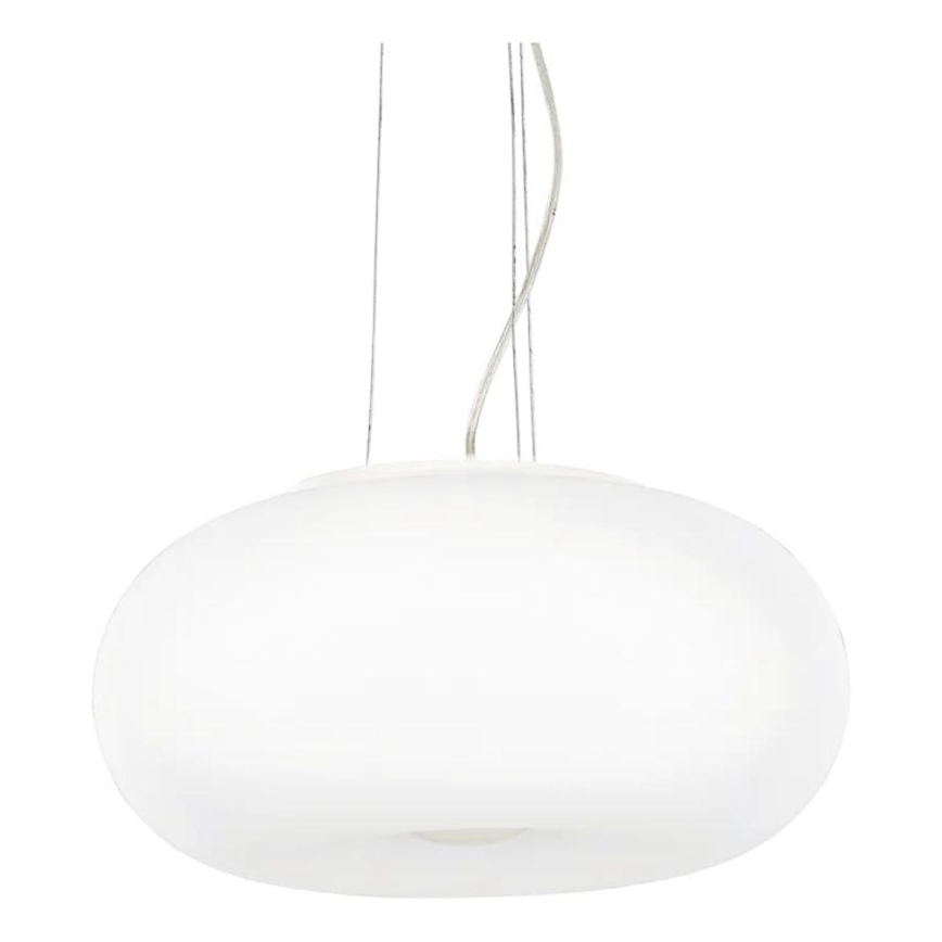 Ideal Lux - Lámpara colgante ULISSE 3xE27/60W/230V diá. 52 cm blanco