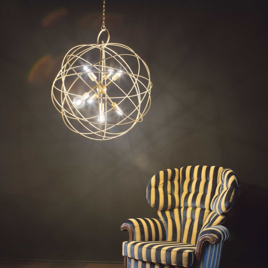 Ideal Lux - Lámpara de araña con cadena KONSE 7xE27/60W/230V