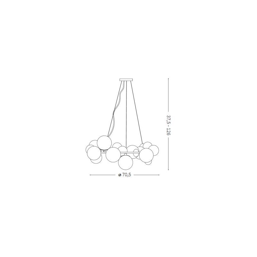 Ideal Lux - Lámpara de araña LED en filamento ADN 25xG9/3,2W/230V