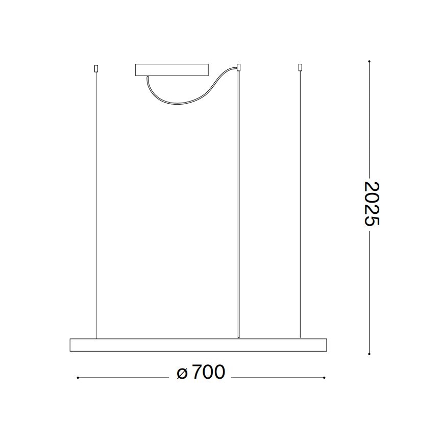 Ideal Lux - Lámpara de araña LED regulable ORACLE SLIM LED/40W/230V 4000K diá. 70 cm CRI 90 blanco