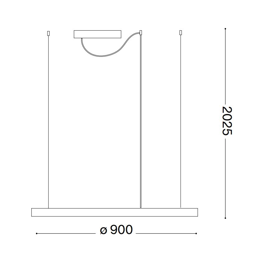 Ideal Lux - Lámpara de araña LED regulable ORACLE SLIM LED/42W/230V 4000K diá. 90 cm CRI 90 blanco