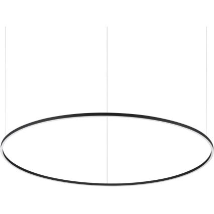 Ideal Lux - Lámpara de araña LED regulable ORACLE SLIM LED/83W/230V 4000K diá. 150 cm CRI 90 negro