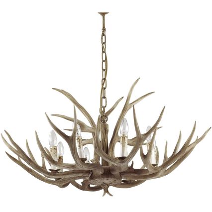 Ideal Lux - Lámpara colgante en cadena CHALET 8xE14/40W/230V cuerno