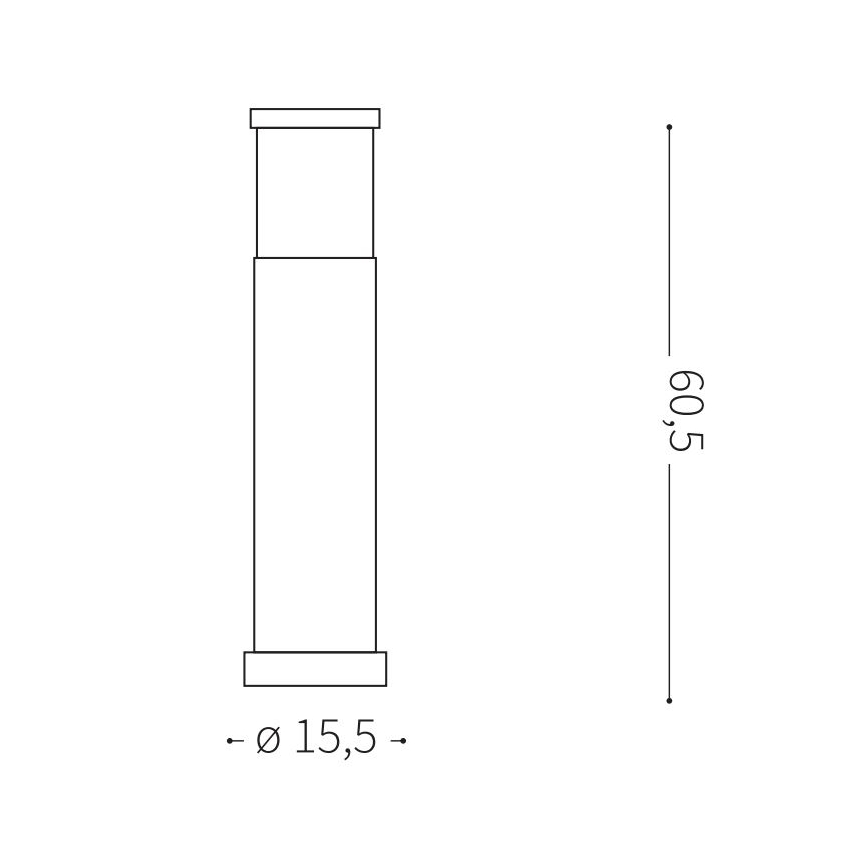Ideal Lux - Lámpara de exterior 1xE27/42W/230V 60 cm IP44 antracita