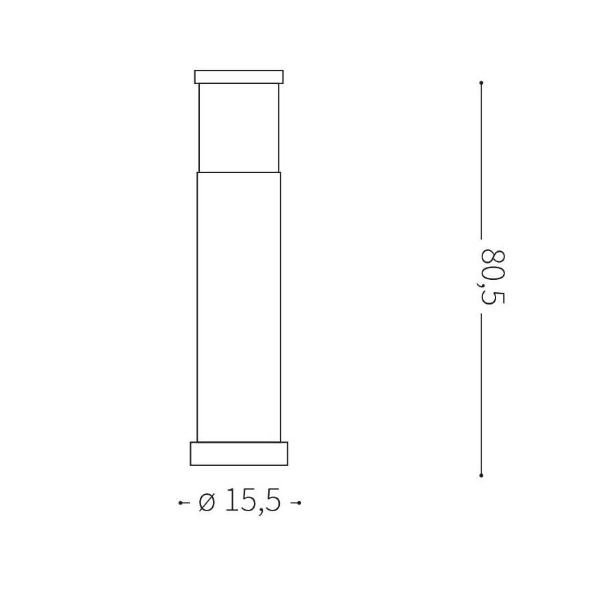 Ideal Lux - Lámpara de exterior 1xE27/42W/230V 80 cm IP44 antracita