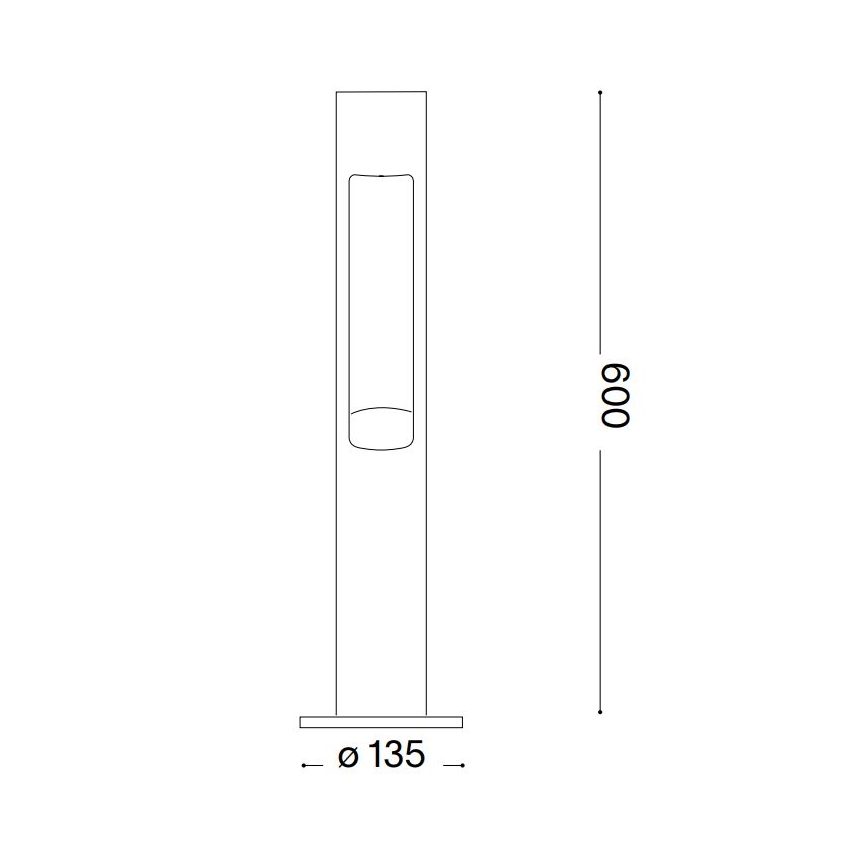 Ideal Lux - Lámpara de exterior ACQUA 1xG9/15W/230V 60 cm IP44 antracita