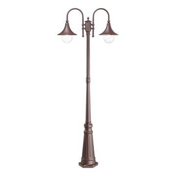 Ideal Lux - Lámpara de exterior CIMA 2xE27/52W/230V 216 cm IP43 marrón