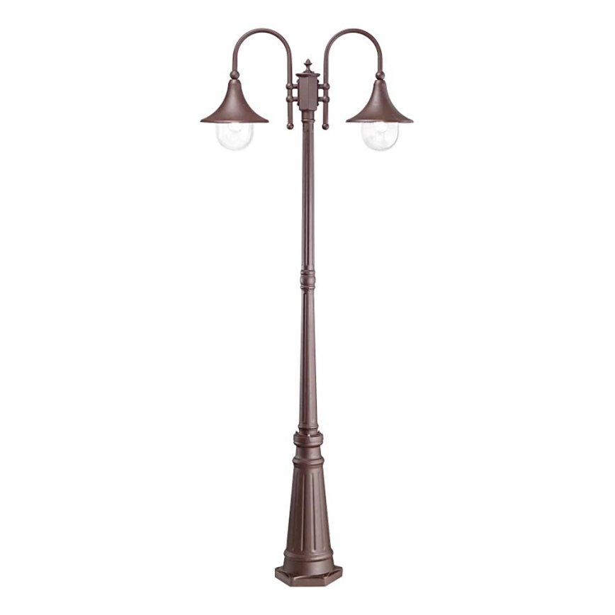 Ideal Lux - Lámpara de exterior CIMA 2xE27/52W/230V 216 cm IP43 marrón