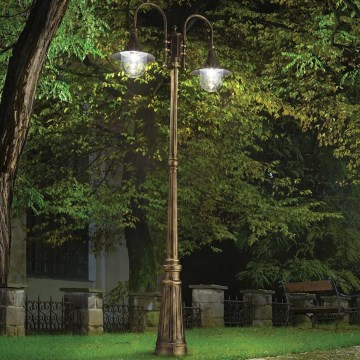 Ideal Lux - Lámpara de exterior CIMA 2xE27/52W/230V 216 cm IP43 pátina