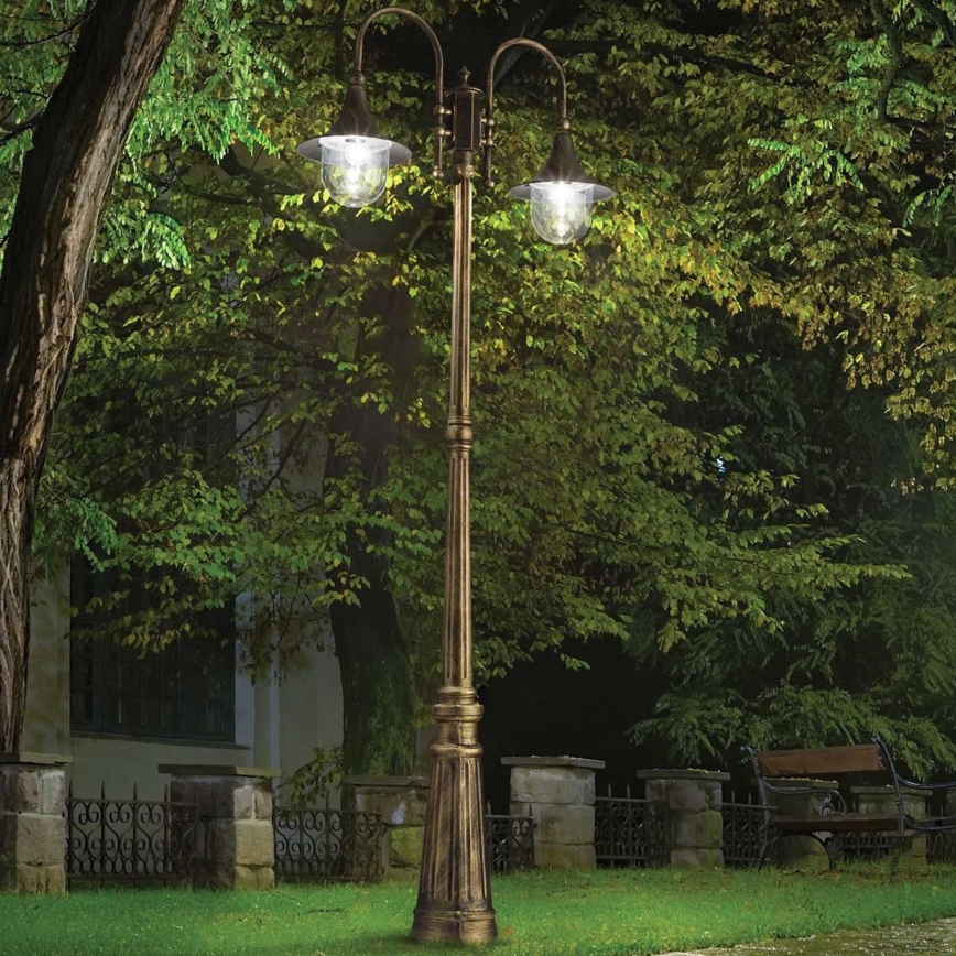 Ideal Lux - Lámpara de exterior CIMA 2xE27/52W/230V 216 cm IP43 pátina