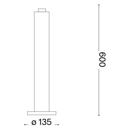 Ideal Lux - Lámpara de exterior CLIO 1xE27/42W/230V 60 cm IP44 antracita