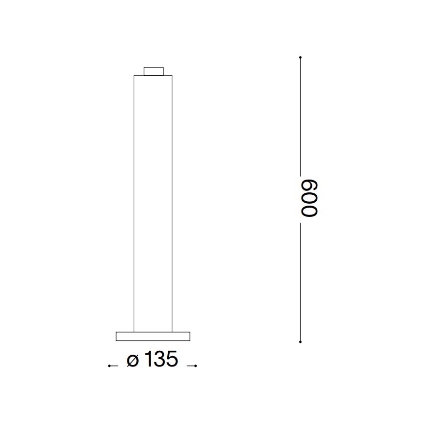 Ideal Lux - Lámpara de exterior CLIO 1xE27/42W/230V 60 cm IP44 antracita
