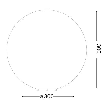Ideal Lux - Lámpara de exterior DORIS 1xE27/60W/230V Ø 30 cm IP44 gris