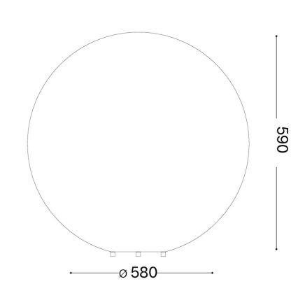 Ideal Lux - Lámpara de exterior DORIS 1xE27/60W/230V Ø 58 cm IP44 gris