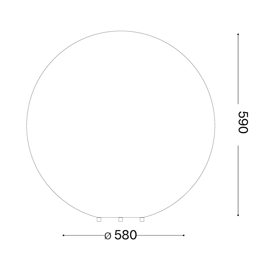 Ideal Lux - Lámpara de exterior DORIS 1xE27/60W/230V Ø 58 cm IP44 gris