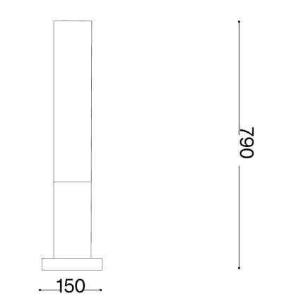Ideal Lux - Lámpara de exterior EDO OUTDOOR 1xGX53/15W/230V 79 cm IP65 marrón