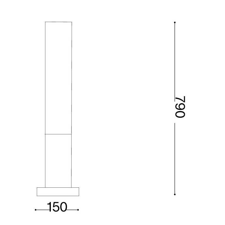 Ideal Lux - Lámpara de exterior EDO OUTDOOR 1xGX53/15W/230V 79 cm IP65 marrón