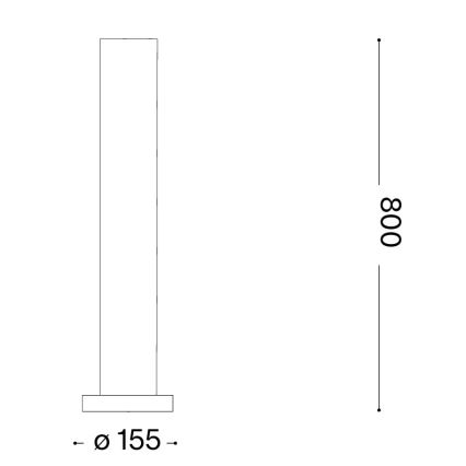 Ideal Lux - Lámpara de exterior EDO OUTDOOR 1xGX53/15W/230V 80 cm IP65 marrón
