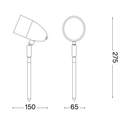 Ideal Lux - Lámpara de exterior INSIDE 1xG9/15W/230V 27,5 cm IP54 negro