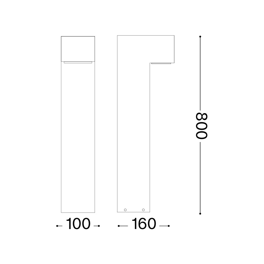 Ideal Lux - Lámpara de exterior SIRIO 2xGX53/9W/230V 80 cm IP65 marrón