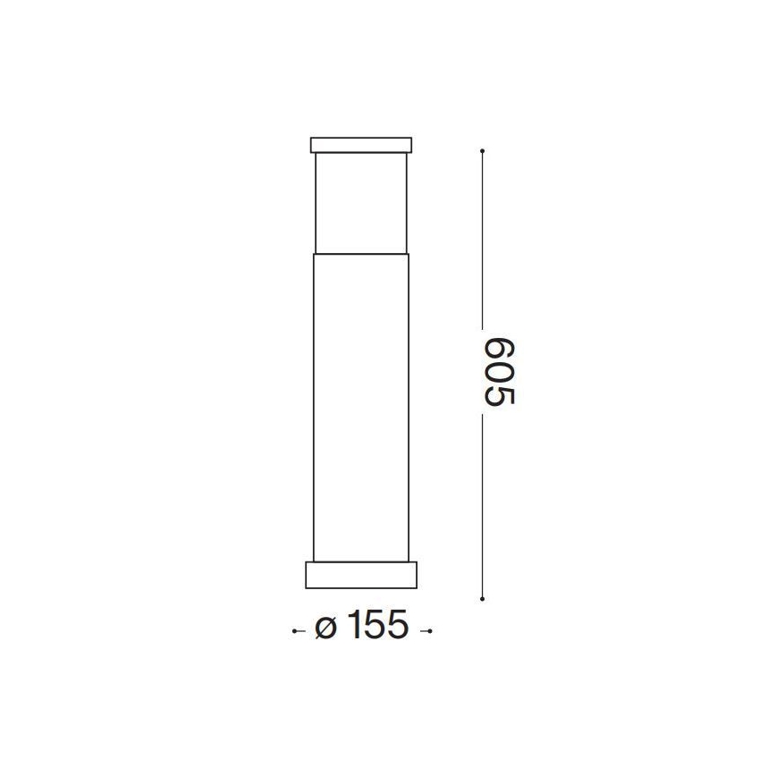 Ideal Lux - Lámpara de exterior TRONCO 1xE27/42W/230V 60,5 cm IP65 marrón