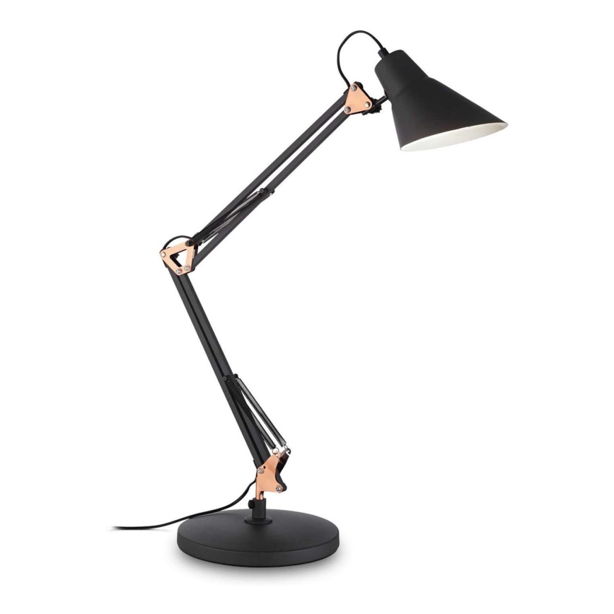 Ideal Lux - Lámpara de mesa 1xE27/42W/230V negro