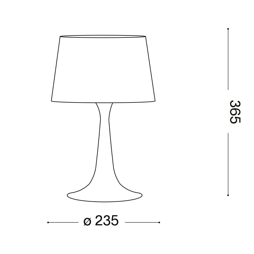 Ideal Lux - Lámpara de mesa 1xE27/60W/230V