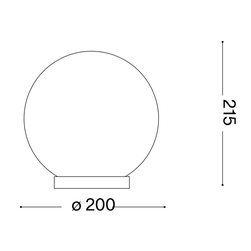 Ideal Lux - Lámpara de mesa CARTA 1xE27/25W/230V diá. 20 cm blanco