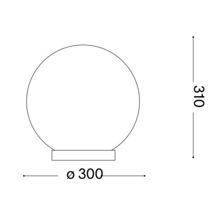 Ideal Lux - Lámpara de mesa CARTA 1xE27/25W/230V diá. 30 cm blanco