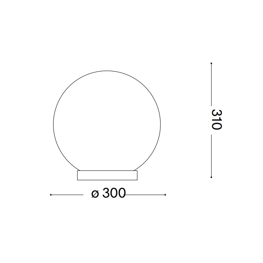 Ideal Lux - Lámpara de mesa CARTA 1xE27/25W/230V diá. 30 cm blanco
