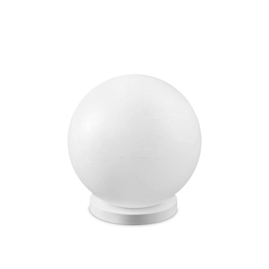 Ideal Lux - Lámpara de mesa CARTA 1xE27/25W/230V diá. 40 cm blanco