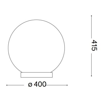 Ideal Lux - Lámpara de mesa CARTA 1xE27/25W/230V diá. 40 cm blanco