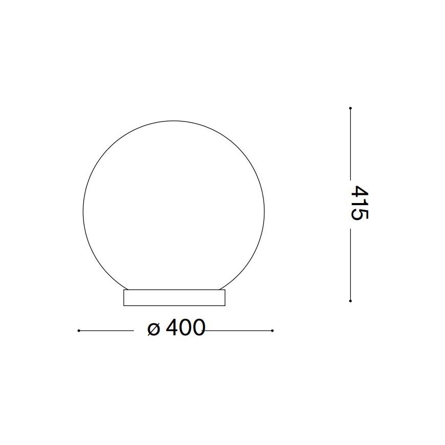 Ideal Lux - Lámpara de mesa CARTA 1xE27/25W/230V diá. 40 cm blanco
