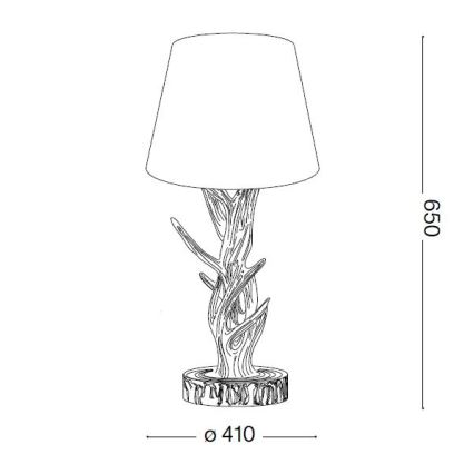 Ideal Lux - Lámpara de mesa CHALET 1xE27/60W/230V asta