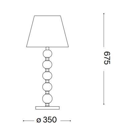 Ideal Lux - Lámpara de mesa de cristal QUEEN 1xE27/60W/230V dorado