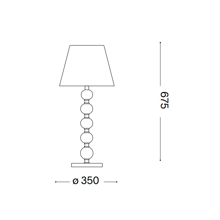 Ideal Lux - Lámpara de mesa de cristal QUEEN 1xE27/60W/230V dorado