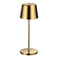 Ideal Lux - Lámpara de mesa exterior táctil LED regulable CUTE LED/2,5W/3,7V 3000 mAh USB 2200-2700K IP65 dorada