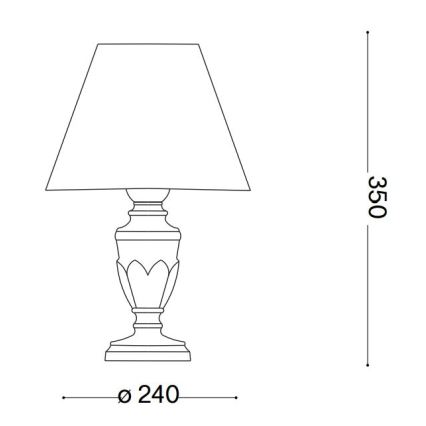 Ideal Lux - Lámpara de mesa FIRENZE 1xE14/40W/230V blanco/dorado