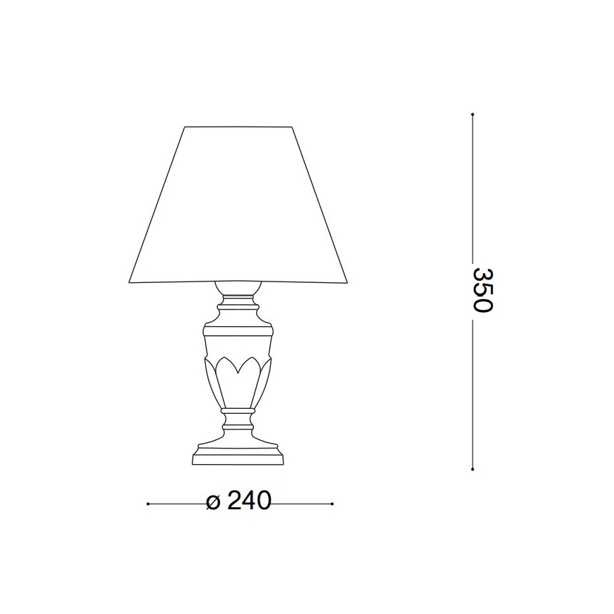 Ideal Lux - Lámpara de mesa FIRENZE 1xE14/40W/230V blanco/dorado