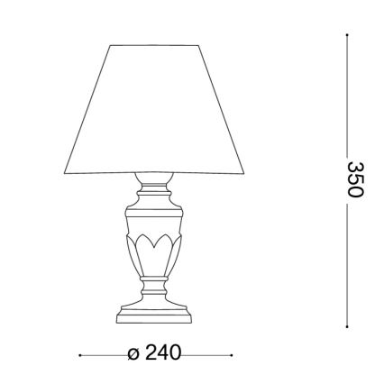 Ideal Lux - Lámpara de mesa FIRENZE 1xE14/40W/230V dorada