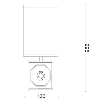 Ideal Lux - Lámpara de mesa KALI 1xE14/40W/230V blanca/gris