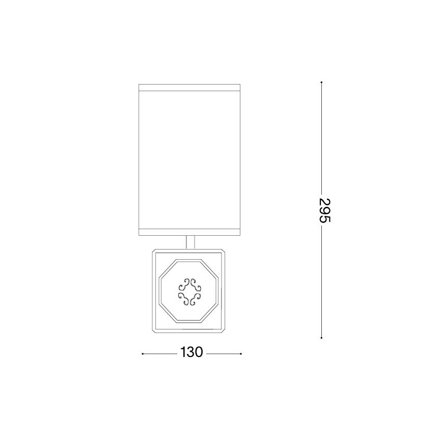 Ideal Lux - Lámpara de mesa KALI 1xE14/40W/230V blanca/gris